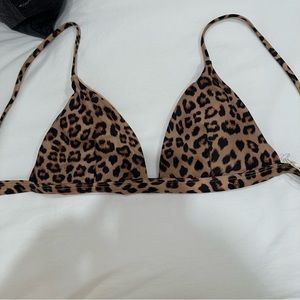 Summersalt the triangle bikini top leopard